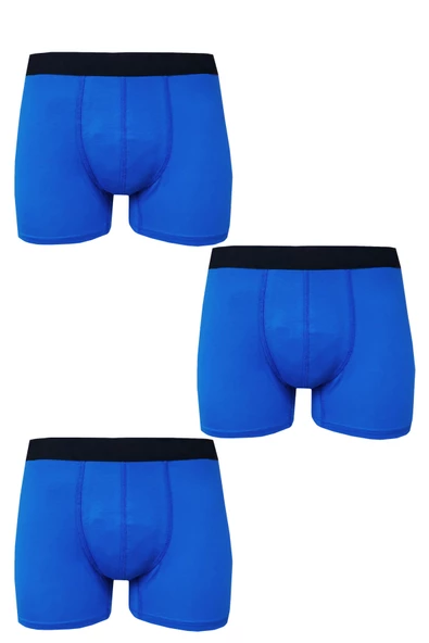 3lü Erkek Likralı Modal Boxer Düz Pamuklu Premium Kaliteli Külot - 2