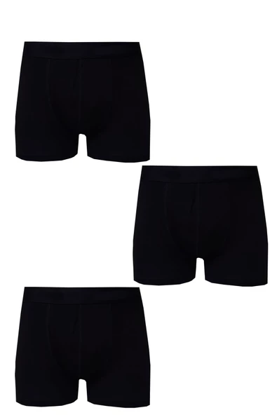 3lü Erkek Likralı Modal Boxer Düz Pamuklu Premium Kaliteli Külot - 7