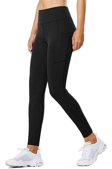Kadın Yüksekbel Toparlayıcı Cepli Sporcu Tayt Yoga Pilates Fitnes - 4