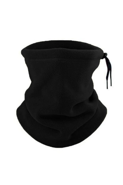 Kadın Erkek Polar Boyunluk Kışlık İpli Bere Termal Sıcak Unisex - 5