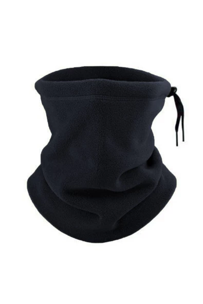 Kadın Erkek Polar Boyunluk Kışlık İpli Bere Termal Sıcak Unisex - 6