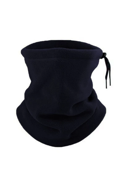 Kadın Erkek Polar Boyunluk Kışlık İpli Bere Termal Sıcak Unisex - 4