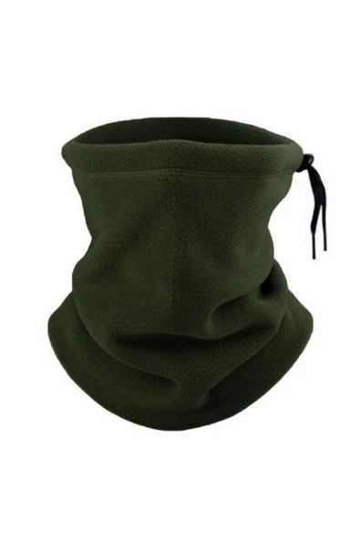 Kadın Erkek Polar Boyunluk Kışlık İpli Bere Termal Sıcak Unisex - 3