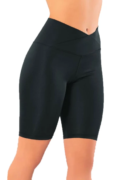 Kadın Yüksekbel Toparlayıcı Sporcu Dizüstü Tayt V Kemer Yoga 4112 - 5