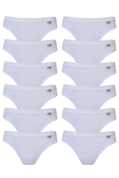 Tutku Kadın Bikini Külot Pamuklu Renkli İç Çamaşırı 12li Paket - 3