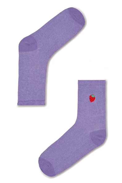 6lı Unisex Meyveli Soket Çorap Pamuklu Neşeli Ekonomik Spor - 3