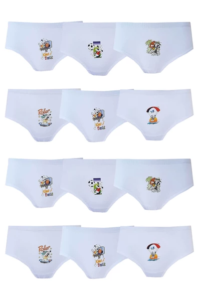 Tutku İç Giyim 12li Kız Çocuk Baskılı Bato Pamuklu Slip Külot - 2