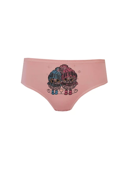 Kota 6lı Kız Çocuk Külot Renkli Desenli Baskılı Slip İç Çamaşır - 9