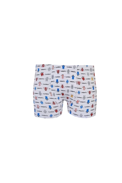 Tutku 12li Erkek Çocuk Renkli Boxer Desenli Baskılı Pamuklu Rahat - 9