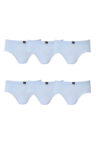 Tutku İç Giyim Pamuklu Erkek Çocuk Slip Külot Beyaz 6 lı Paket - 8