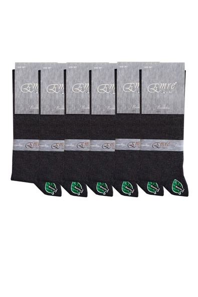 Emre Erkek Bambu Dikişsiz Soket Çorap 6'lı Paket Erkek Çorap - 7