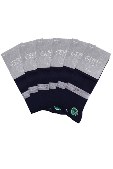 Emre Erkek Bambu Dikişsiz Soket Çorap 6'lı Paket Erkek Çorap - 11