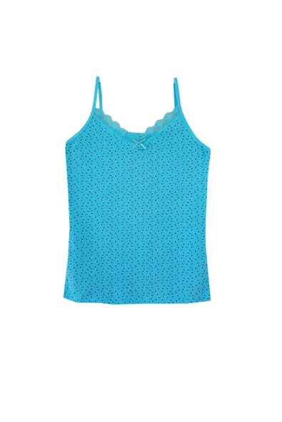 6lı Kadın İp Askılı Atlet Likralı Pamuklu Renkli Fanila - 8