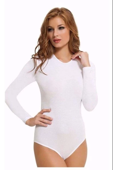 Kota Kadın Uzun Kol Body Kancalı Pamuklu Bayan Atlet Fanila