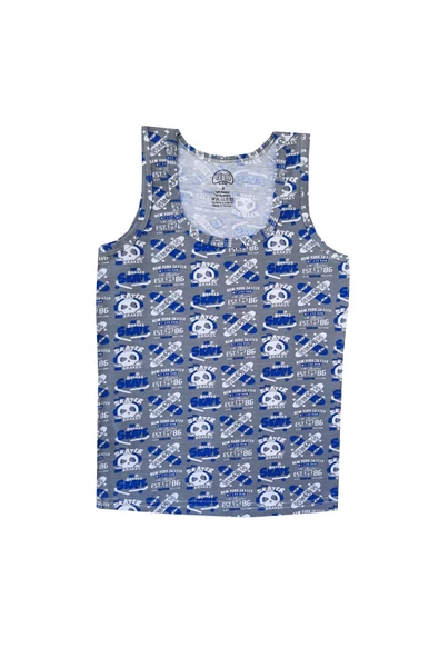 Gümüş 6lı Erkek Çocuk Renkli Atlet Pamuklu Askılı Empirme Baskılı - 6