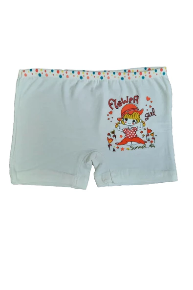 Dondeza 6lı Kız Çocuk Renkli Likralı Pamuklu Boxer Külot - 4
