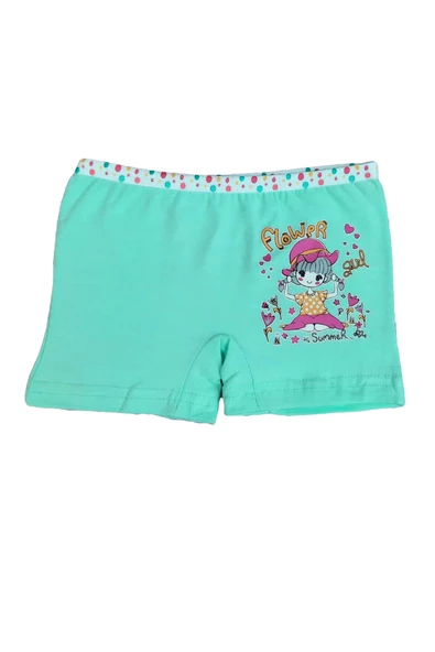 Dondeza 6lı Kız Çocuk Renkli Likralı Pamuklu Boxer Külot - 8