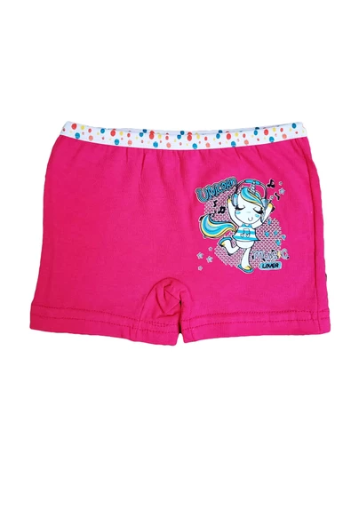 Dondeza 6lı Kız Çocuk Renkli Likralı Pamuklu Boxer Külot - 11