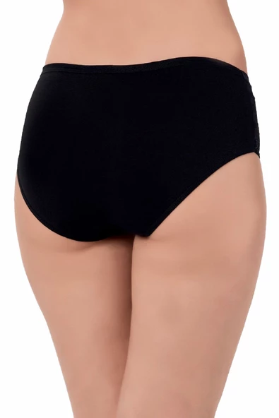 4lü Kadın Yanları Dantelli Bato Yüksekbel Külot Büyük Beden - 5