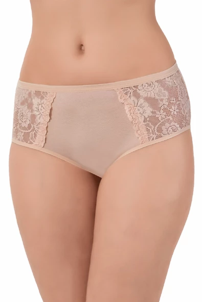 4lü Kadın Yanları Dantelli Bato Yüksekbel Külot Büyük Beden - 2