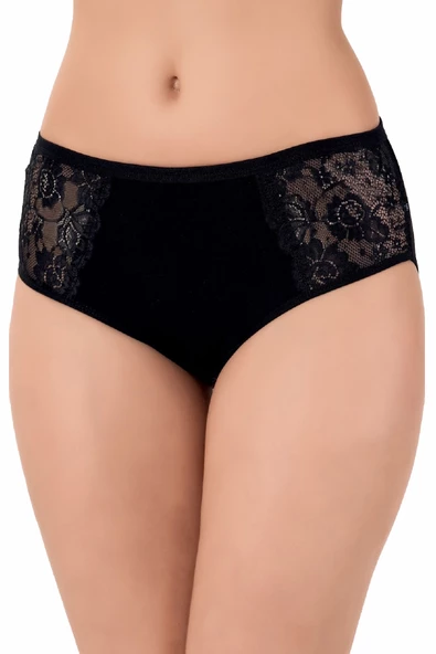 4lü Kadın Yanları Dantelli Bato Yüksekbel Külot Büyük Beden - 4