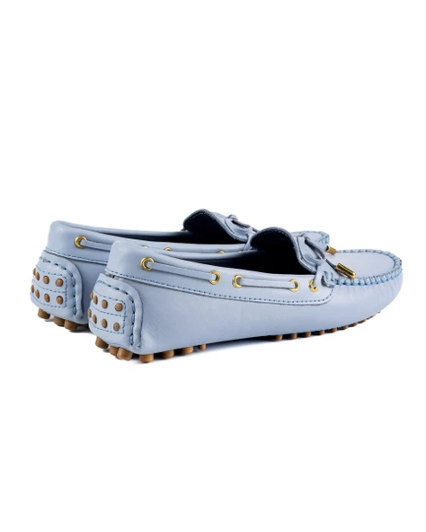 Patara Kadın Açık Mavi Hakiki Deri Loafer Ayakkabı - 4