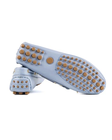 Patara Kadın Açık Mavi Hakiki Deri Loafer Ayakkabı - 3