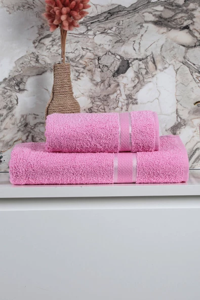 %100 Pamuk 2 Parça Kadın/Erkek Banyo Duş Hamam Havlu Seti 90x150 Cm - 8