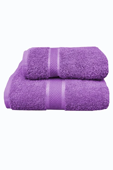 %100 Pamuk 2 Parça Kadın/Erkek Banyo Duş Hamam Havlu Seti 90x150 Cm - 3