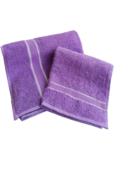 %100 Pamuk 2 Parça Kadın/Erkek Banyo Duş Hamam Havlu Seti 90x150 Cm - 10