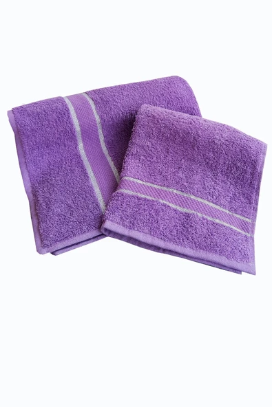 %100 Pamuk 2 Parça Kadın/Erkek Banyo Duş Hamam Havlu Seti 90x150 Cm - 5