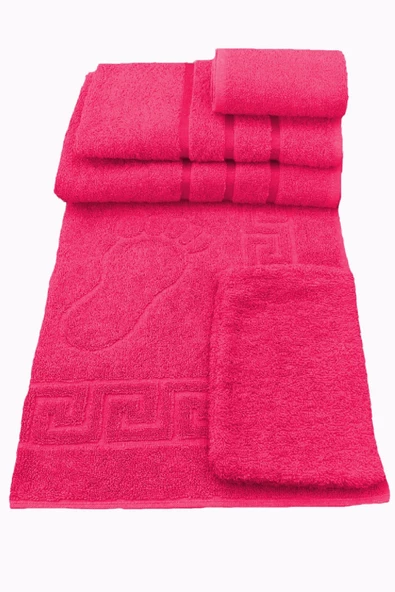 5 Parça Banyo Havlusu Seti 100 Pamuklu Hamam Duş Havlu Takımı - 5