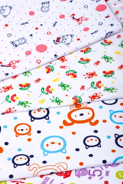 6lı Kız Çocuk İp Askılı Desenli Atlet Pamuklu Rengarenk Sdf - 12