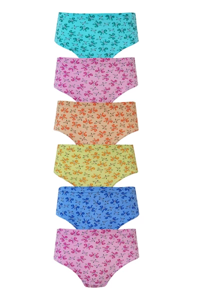 Seher İç Giyim 6lı Kadın Pamuklu Empirme Külot Yüksek Bel Bato - 3