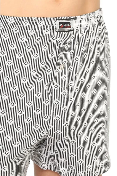 Seher Yıldızı Erkek Desenli Pamuklu Boxer Don 6 Lı Paket - 3