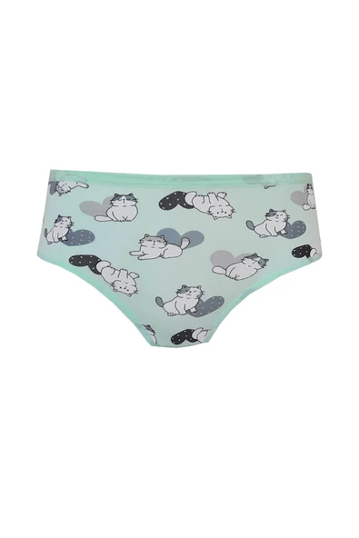 Kota 6lı Kız Çocuk Külot Renkli Desenli Empirme Slip İç Çamaşır - 7