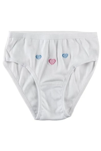 Tutku İç Giyim Kız Çocuk İnce Bel Bato  İşlemeli Külot 6 lı Paket - 4