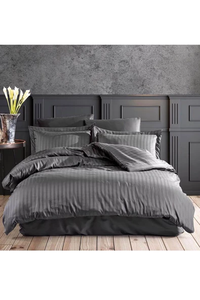 Çift Kişilik Su Yollu Saten Nevresim Takımı Polycotton - 3