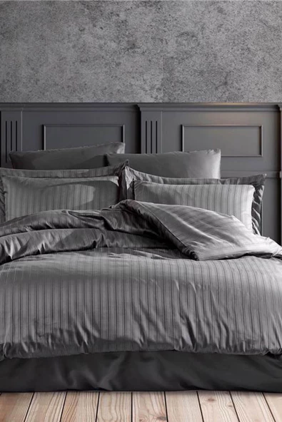 Çift Kişilik Su Yollu Saten Nevresim Takımı Polycotton - 2