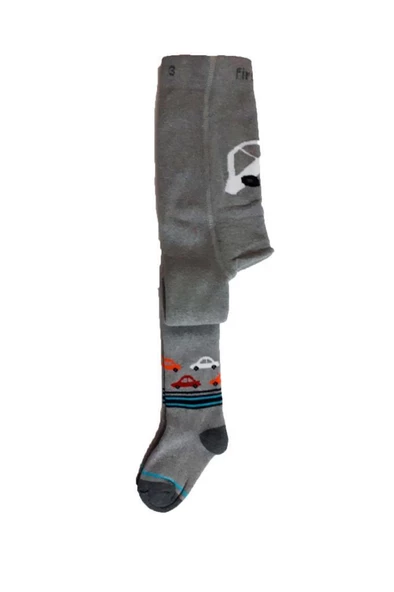 Erkek Bebek/Çocuk Havlu Renkli Desenli Külotlu Pamuk Çorap - 7