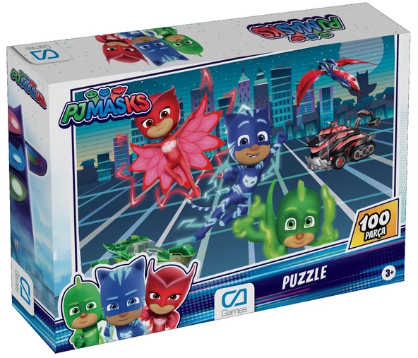 Puzzle 100 Parça PjMasks