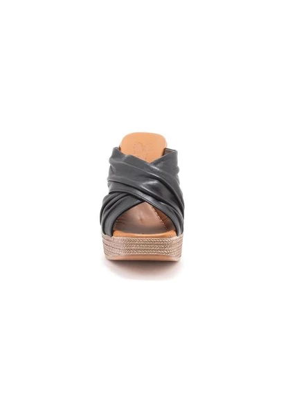 VENÜS 23027601Y PLATFORM TOPUK HAFİF DERİ KADIN TERLİK - 4