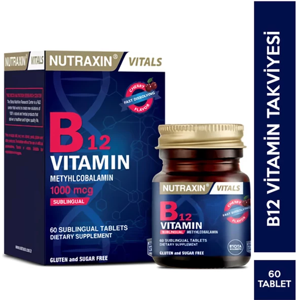 Nutraxin B12 Vitamin 1000 mcg 60 Dilaltı Tablet - 2