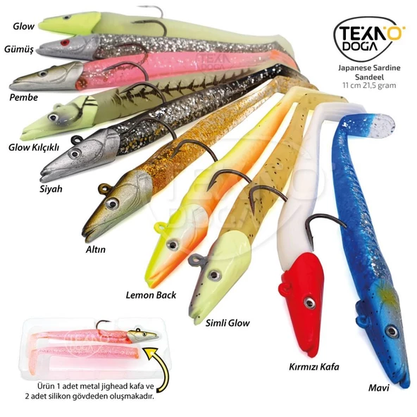 Japanese Levrek Sasi Sardine Sandeel Silikon Yem 21,5g 11cm - 7