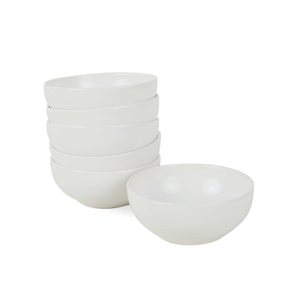 Keramika Beyaz Delta Çorba Kasesi 14 Cm 6 Adet - 3