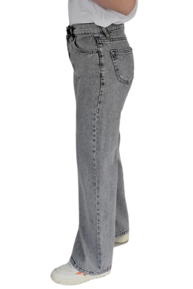 Kadın Yüksek Bel Palazzo Kot Pantolon BGL-ST02910 - Resim 4