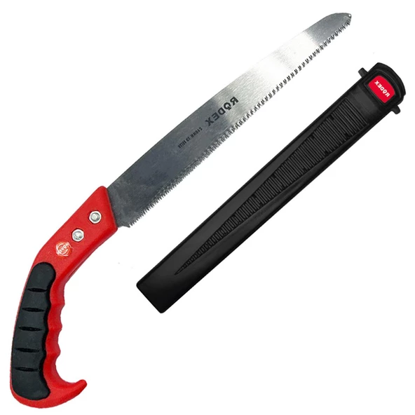 Rodex Budama Testeresi Kılıflı 300 mm Çelik Düz Ağaç Dal Bağ El Testeresi - 6