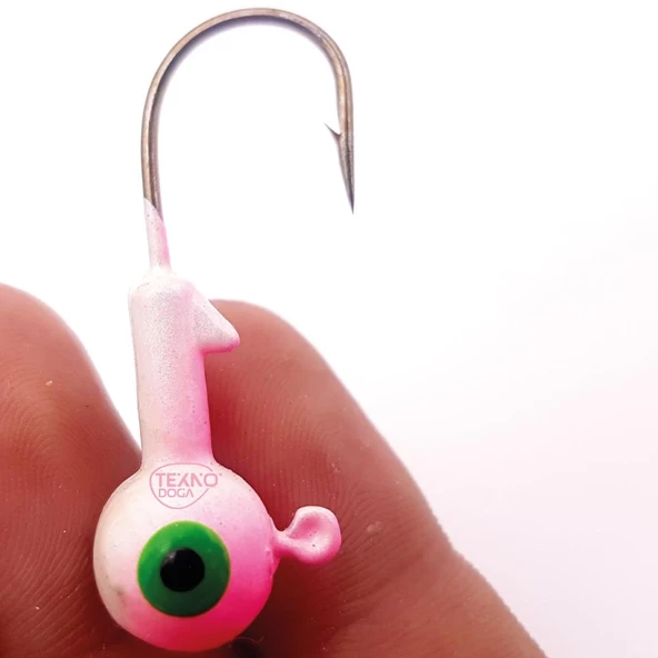 EFFE İğneli Silikon Yem Zokası Pembe LRF Jighead 5ad - 3