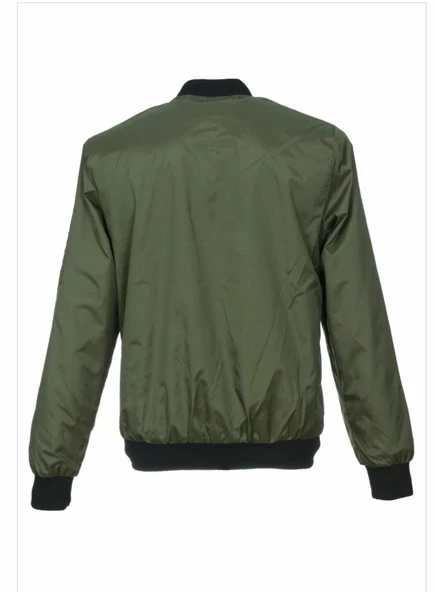 Genç Kız Spor Kumaş Mont Yazlık Model Haki Renk - 7