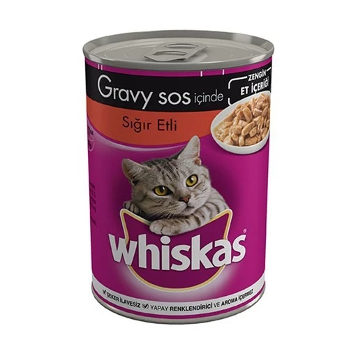 Whiskas Sığır Etli 400 gr Yetişkin Kedi Konservesi